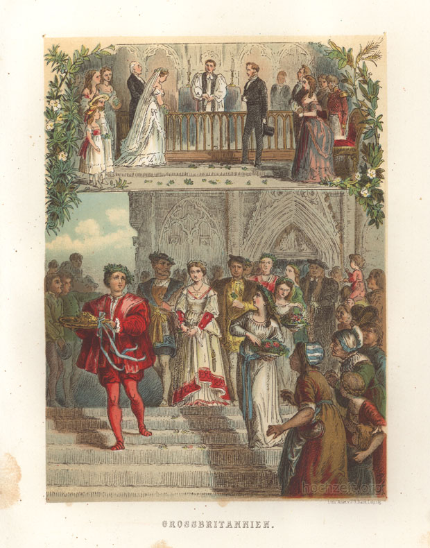 Hochzeitsbräuche England Hochzeitstracht